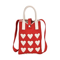 Rhombus Pattern Crossbody Bag with Handle Drop