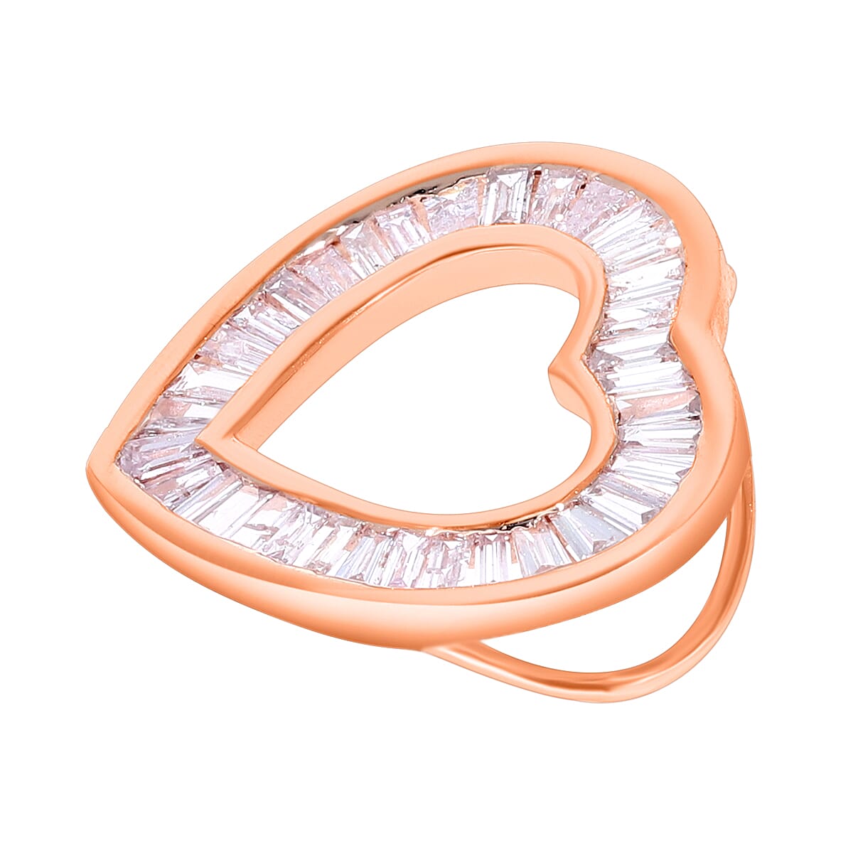 9K Rose Gold SGL Certified Pink Diamond Heart Pendant 0.52 Ct