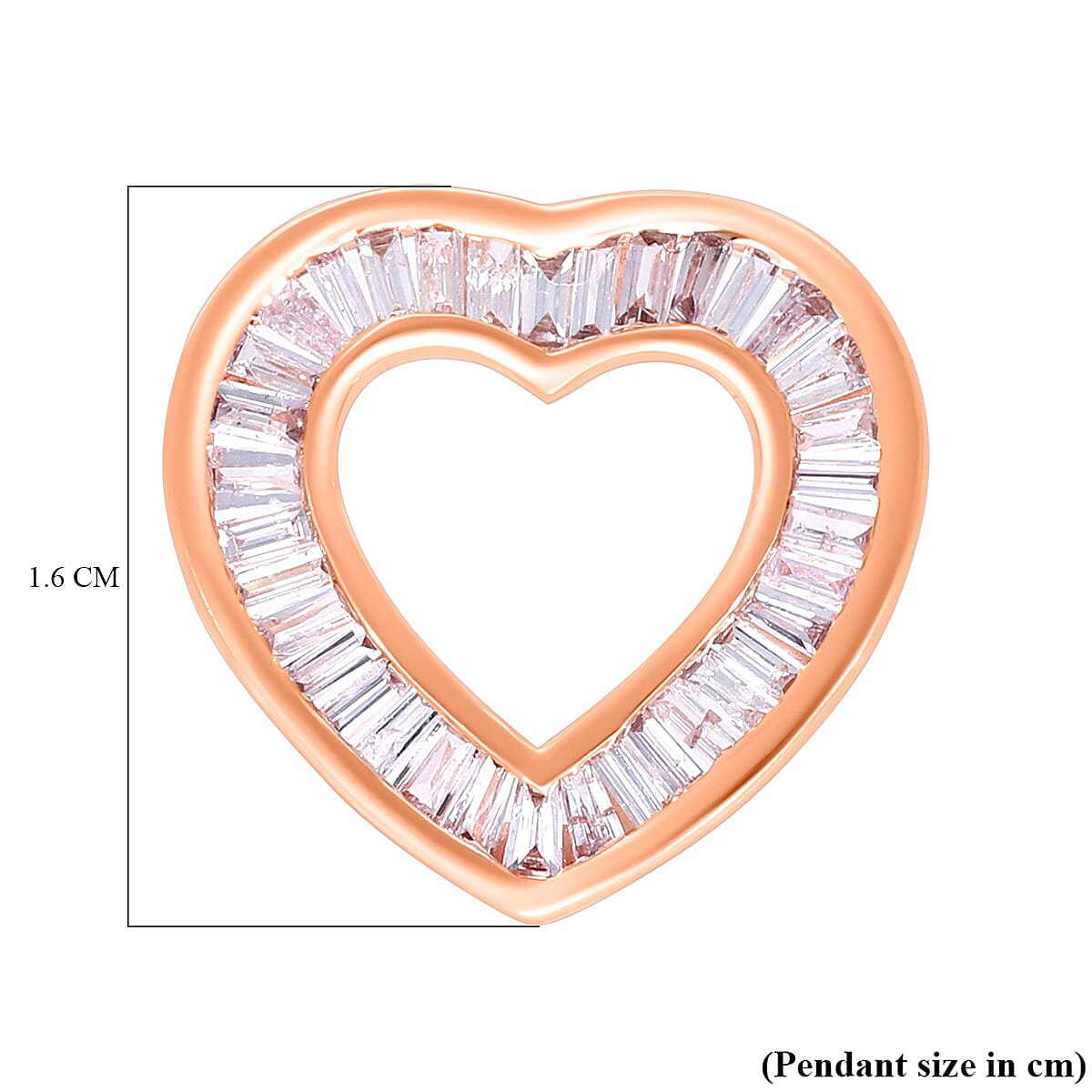 9K Rose Gold SGL Certified Pink Diamond Heart Pendant 0.52 Ct
