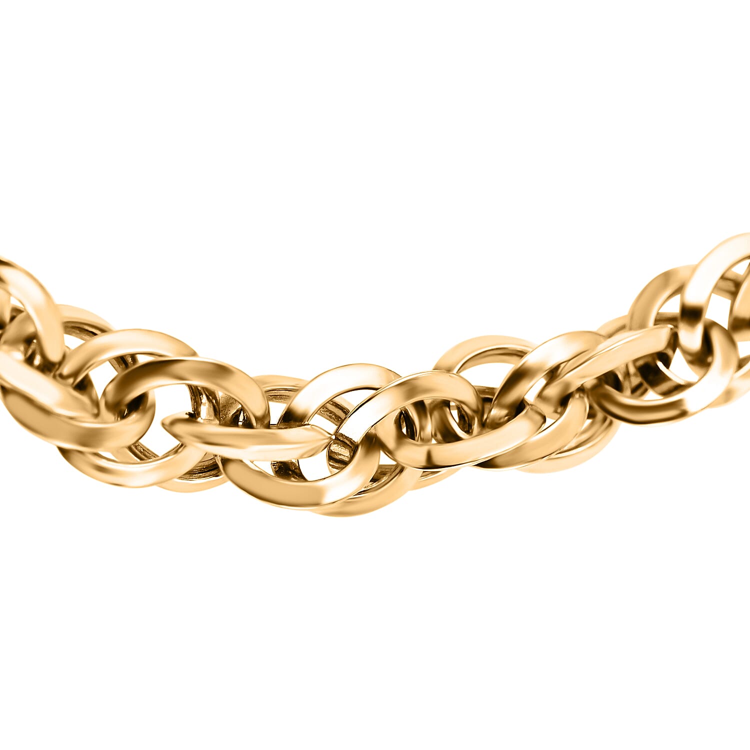 9K Yellow Gold Diamond Cut Prince of Wales Bracelet (Size - 7) 5 Grams
