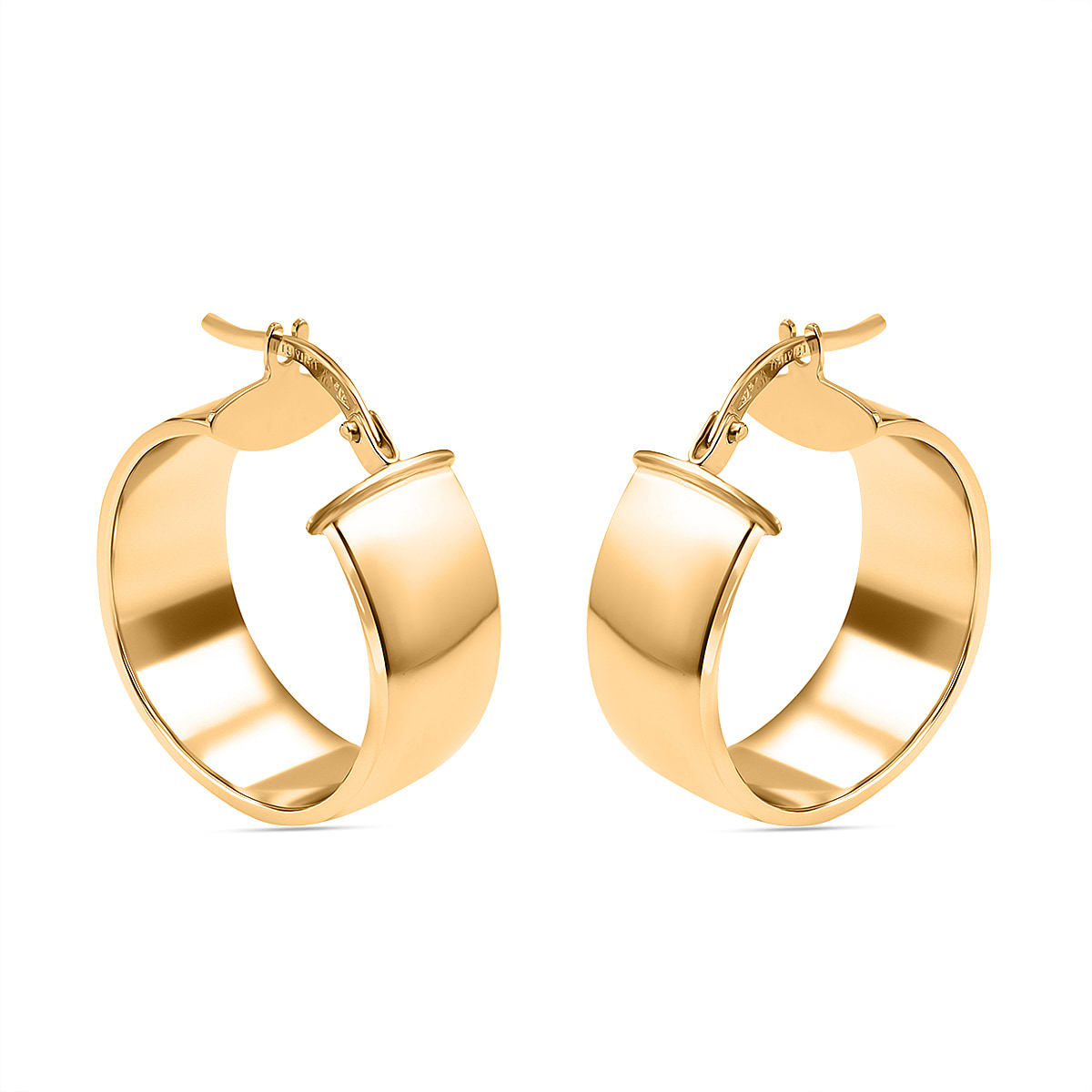 Vicenza Closeout - 9K Yellow Gold Broad Earrings
