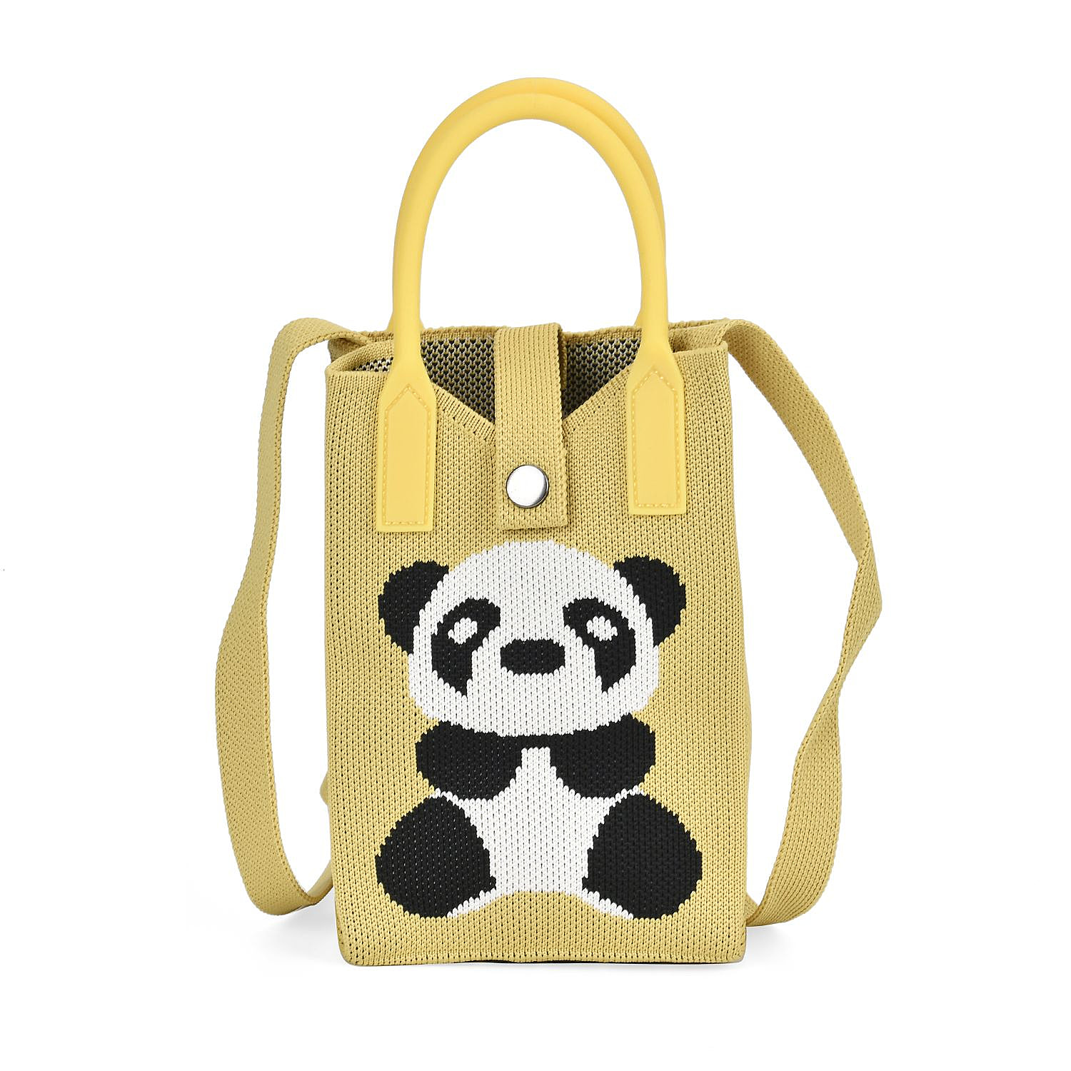 Polyester-Patterned-Crossbody-Bag-Size-11x5x16-cm-Yellow-Yellow