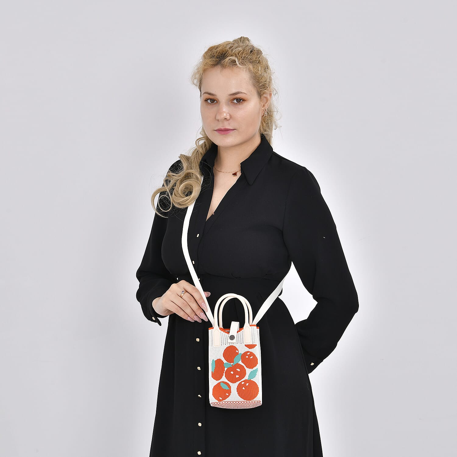 Apple Pattern Crossbody Cell Phone Bag - Apple