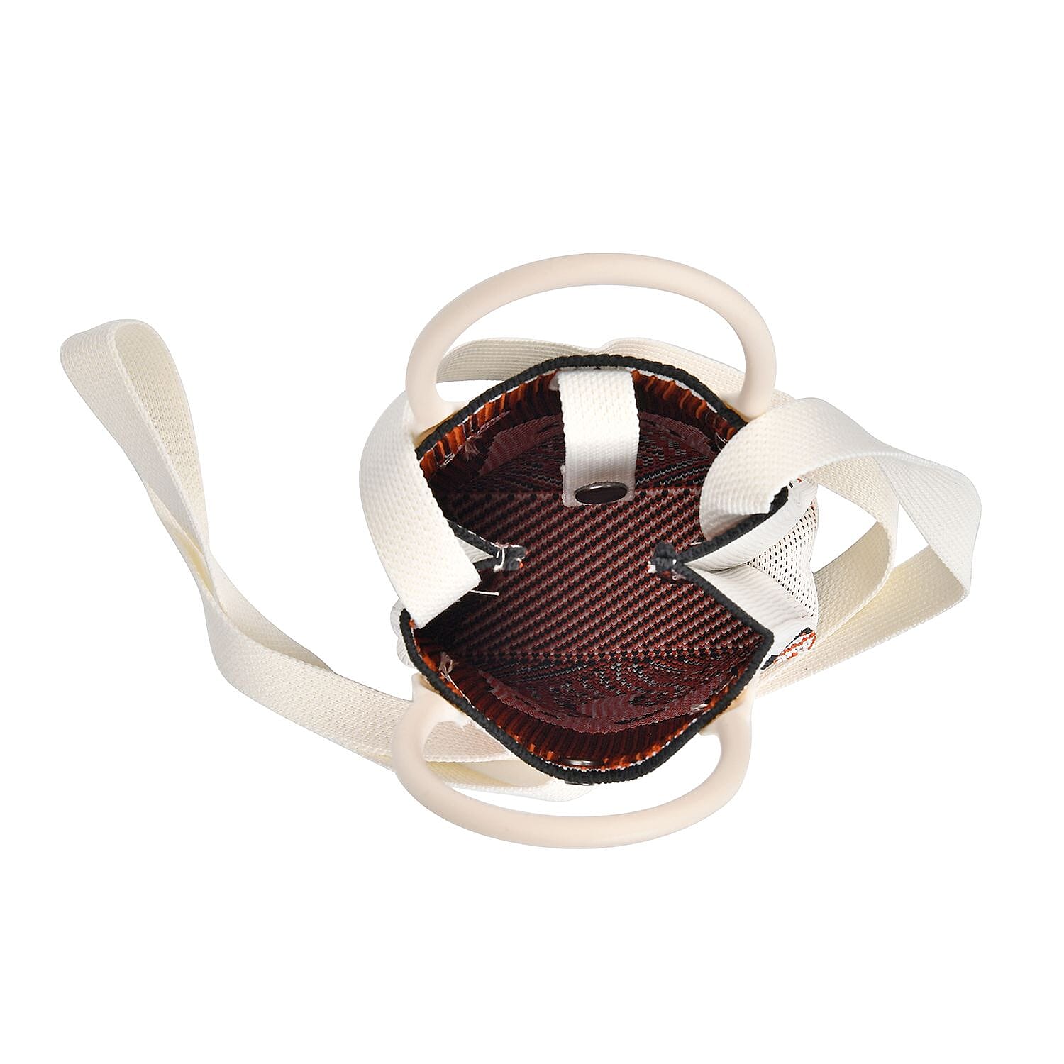 Cat Print Crossbody Bag with Handle Drop (Size 11.5x5x16 cm) - White