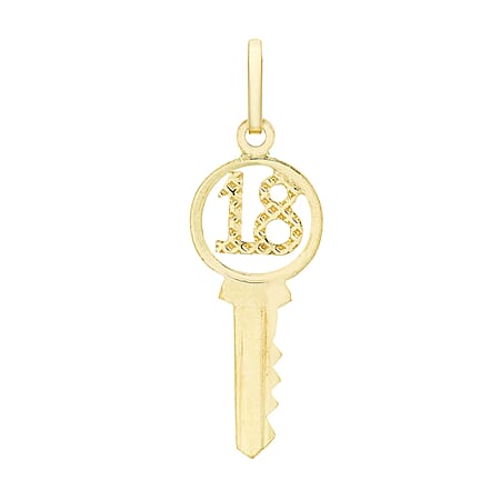 9K Yellow Gold Key Pendant