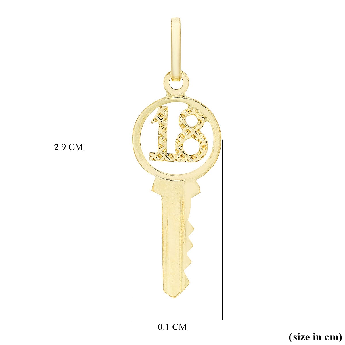 9K Yellow Gold  Pendant,  Gold Wt. 0.65 Gms