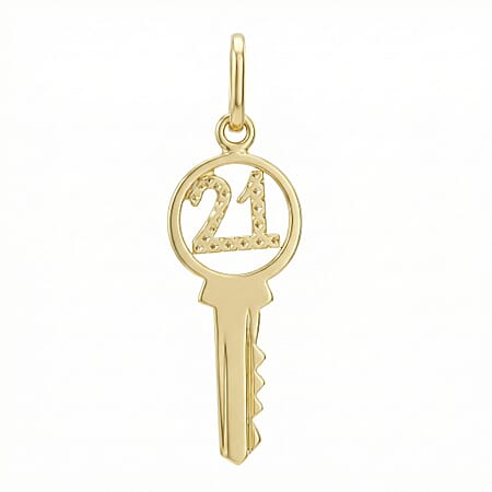 9K Yellow Gold Key Pendant