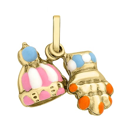 9K Yellow Gold Winter Accessories Pendant