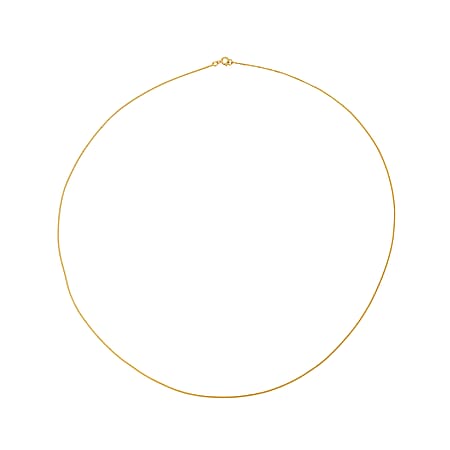 Hatton Garden Closeout - 9K Yellow Gold Diamond Cut Curb Necklace (Size 18) with Spring Ring Clasp