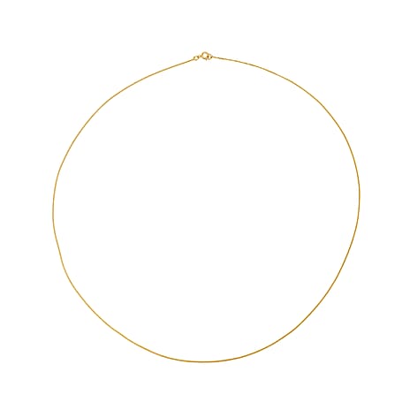 Hatton Garden Closeout - 9K Yellow Gold Diamond Cut Curb Necklace (Size 18) with Spring Ring Clasp