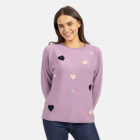 Viscose Knitted Jumper (Size 1x1 cm) - LAVENDER MIST