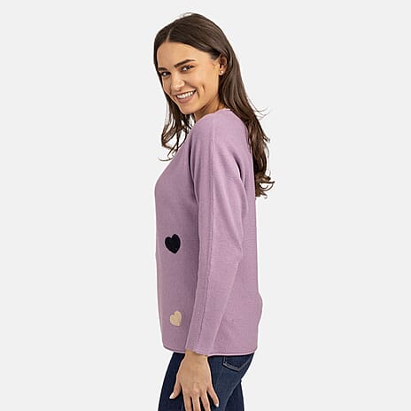 Viscose Knitted Jumper (Size 1x1 cm) - LAVENDER MIST