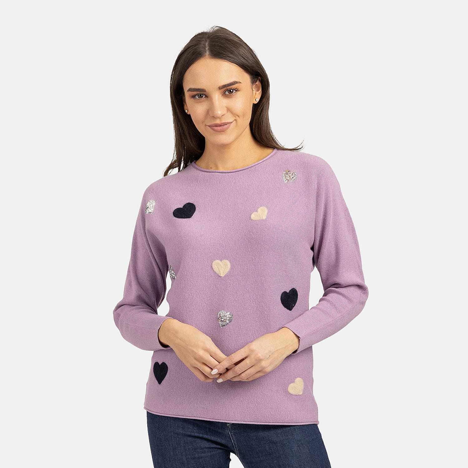 Viscose Knitted Jumper (Size 1x1 cm) - LAVENDER MIST