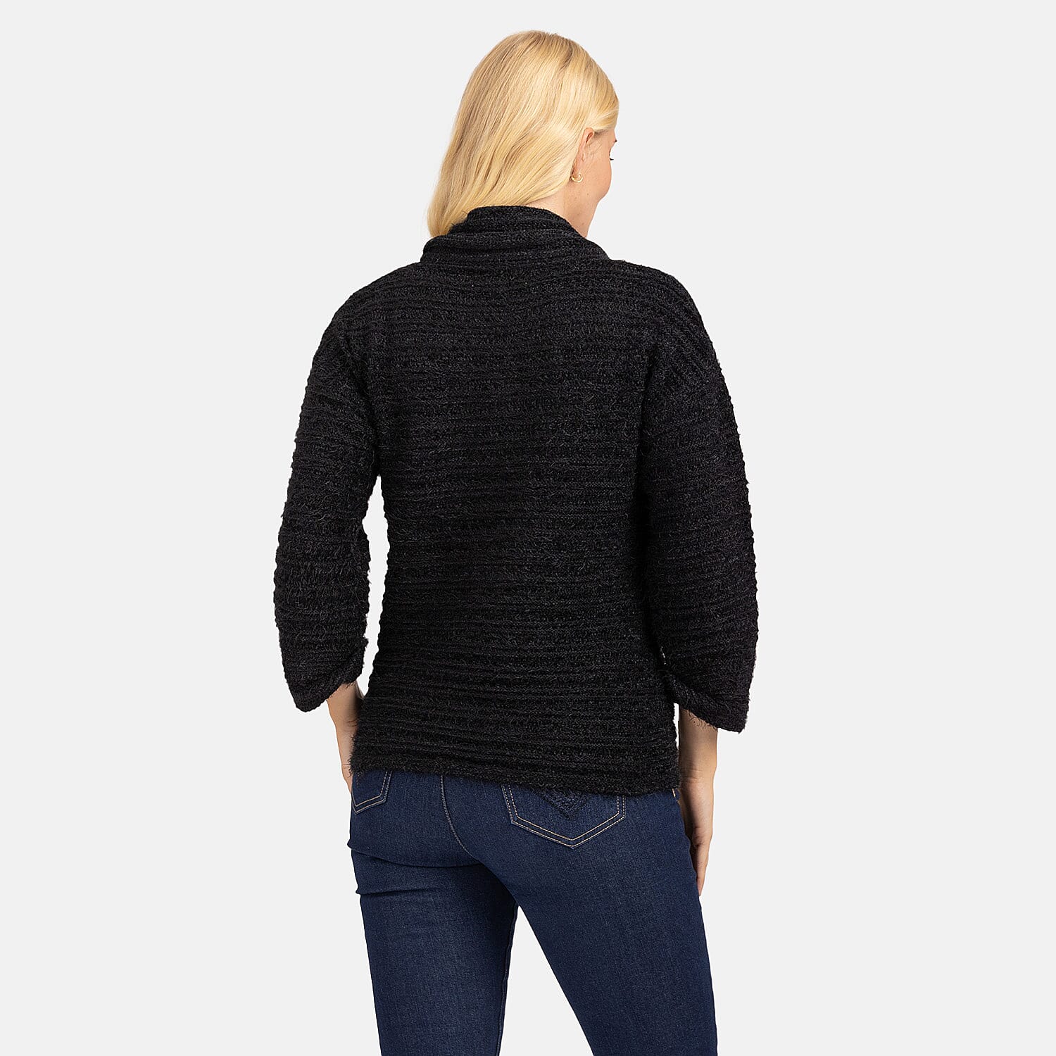 Polyester Knitted Jumper (Size 1x1 cm) - Black