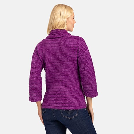Polyester Knitted Jumper (Size 1x1 cm) - RICH PURPLE