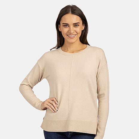 Viscose Knitted Jumper (Size 1x1 cm) - FOG MARL