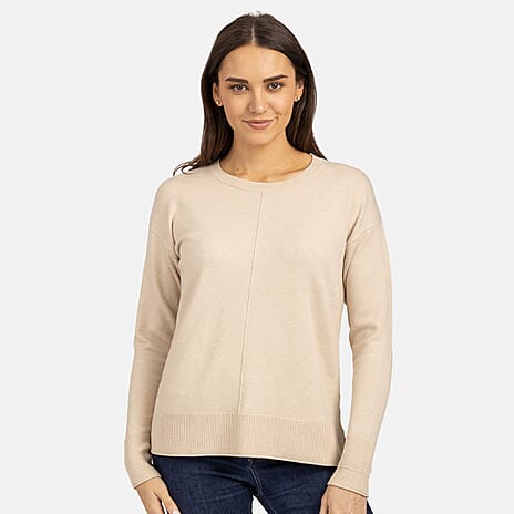 Viscose Knitted Jumper (Size 1x1 cm) - FOG MARL