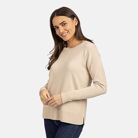 Viscose Knitted Jumper (Size 1x1 cm) - FOG MARL