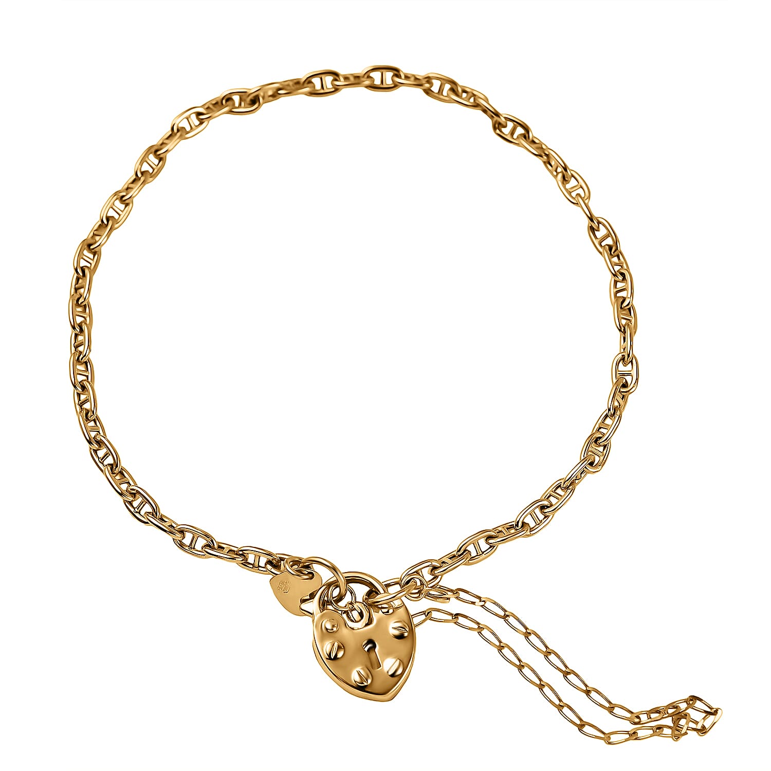 Milan Closeout - 9K Yellow Gold Designer Inspired Rambo Link Bracelet (Size - 7.5) 2.70 Grams