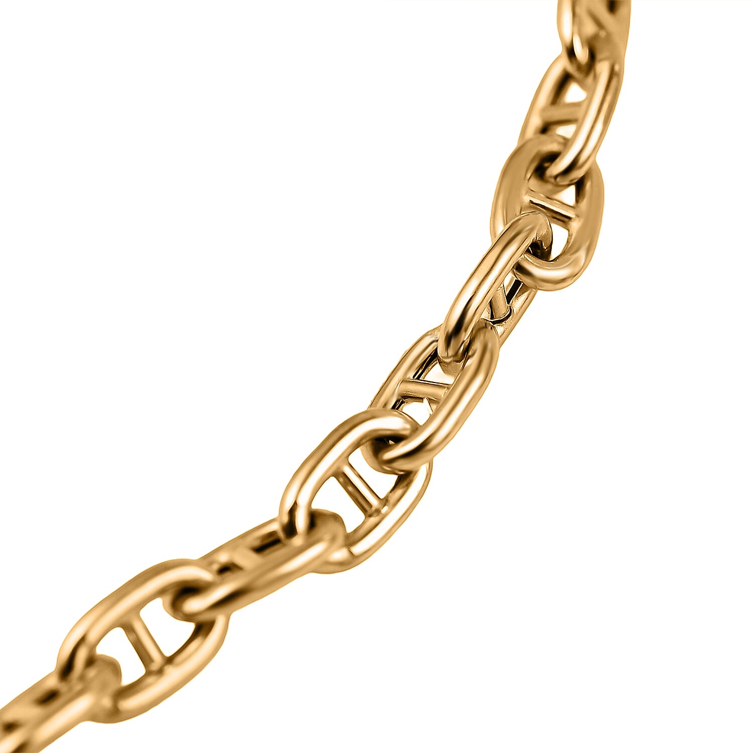 Milan Closeout - 9K Yellow Gold Designer Inspired Rambo Link Bracelet (Size - 7.5) 2.70 Grams