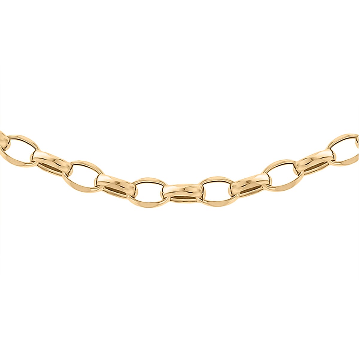 9K Yellow Gold Oval Belcher Chain (Size - 22), Gold Wt. 4 Gms