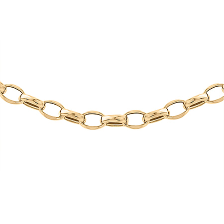 9K Yellow Gold Oval Belcher Chain (Size - 22), Gold Wt. 4 Gms