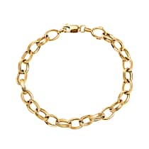 Hatton Garden Close Out - 9K Yellow Gold Oval Belcher Bracelet (Size - 7.5), Gold Wt. 5.5 Gms