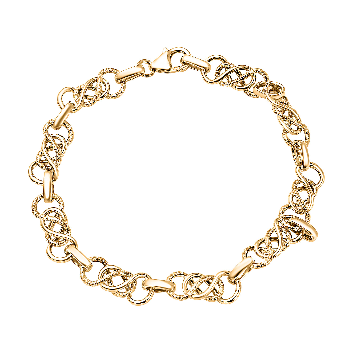 One Time Deal- 9K Yellow Gold Celtic Link Bracelet (Size - 7.5)