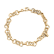 Designer Inspired - 9K Yellow Gold Celtic Link Bracelet (Size - 7.5)
