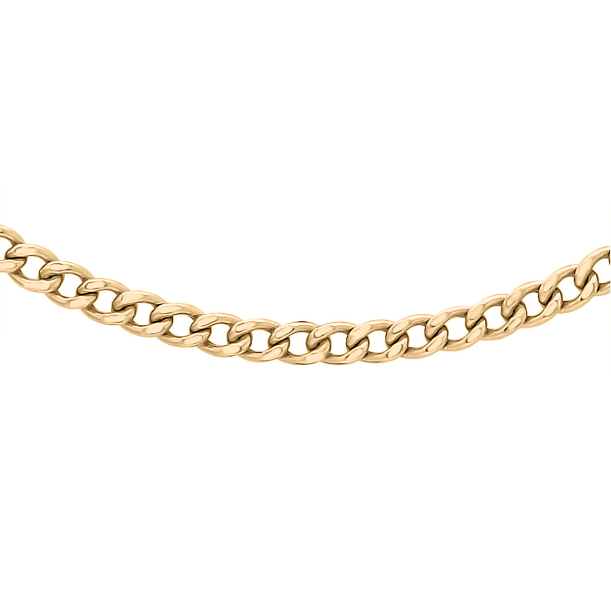 9K Yellow Gold Curb Necklace (Size - 20) Gold Wt 4.80 Grams