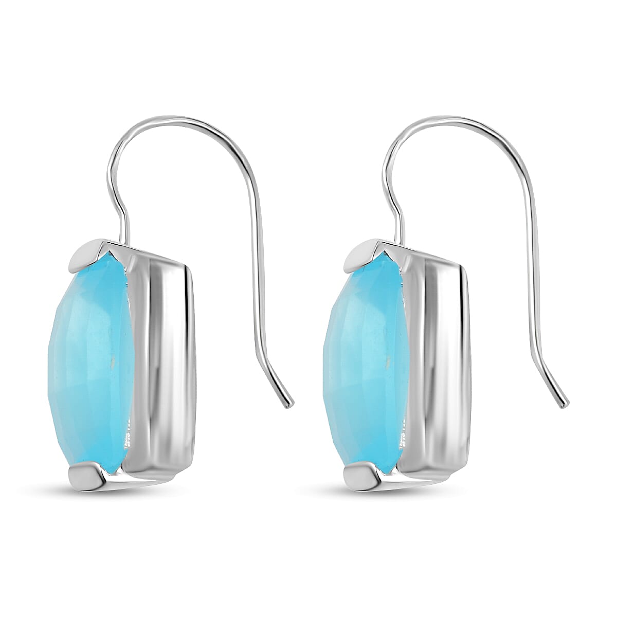 Preview Vicenza Showcase - Sterling Silver Aqua Chalcedony Earrings