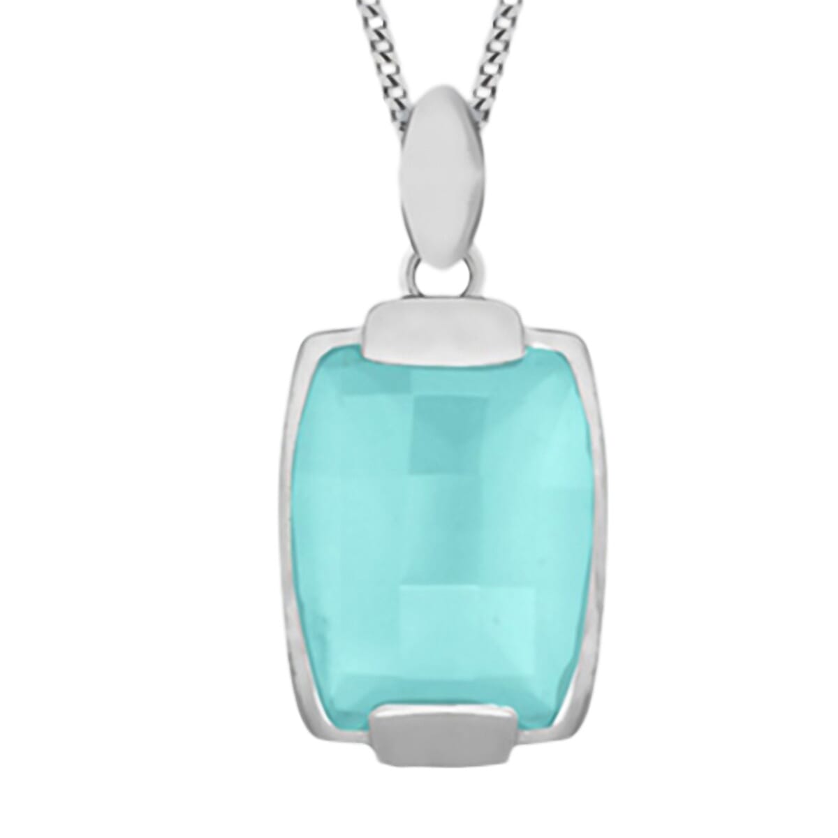 Preview Vicenza Showcase - Sterling Silver Aqua Chalcedony Pendant