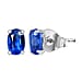 Kyanite Solitaire Stud Push Post Earring in Platinum Overlay Sterling Silver 1.22 ct 1.258 Ct.