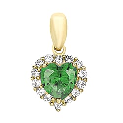 9K Yellow Gold  A   Purple Cubic Zirconia ,  Cubic Zirconia  Pendant 2.49 ct,  Gold Wt. 0.9 Gms  2.490  Ct.