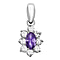 9K White Gold  A   Green Cubic Zirconia ,  Cubic Zirconia  Pendant 0.90 ct,  Gold Wt. 0.5 Gms  0.900  Ct.