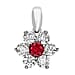 9K White Gold   Blue Cubic Zirconia ,  Cubic Zirconia  Pendant 3.01 ct,  Gold Wt. 0.7 Gms  3.010  Ct.