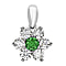 9K White Gold  A   Red Cubic Zirconia ,  Cubic Zirconia  Pendant 3.01 ct,  Gold Wt. 0.7 Gms  3.010  Ct.