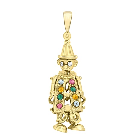 9K Yellow Gold  A   Multi Color Cubic Zirconia  Pendant 0.10 ct,  Gold Wt. 2.4 Gms  0.100  Ct.
