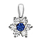 9K White Gold  A   Green Cubic Zirconia ,  Cubic Zirconia  Pendant 3.01 ct,  Gold Wt. 0.7 Gms  3.010  Ct.