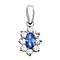 9K White Gold  A   Green Cubic Zirconia ,  Cubic Zirconia  Pendant 0.90 ct,  Gold Wt. 0.5 Gms  0.900  Ct.