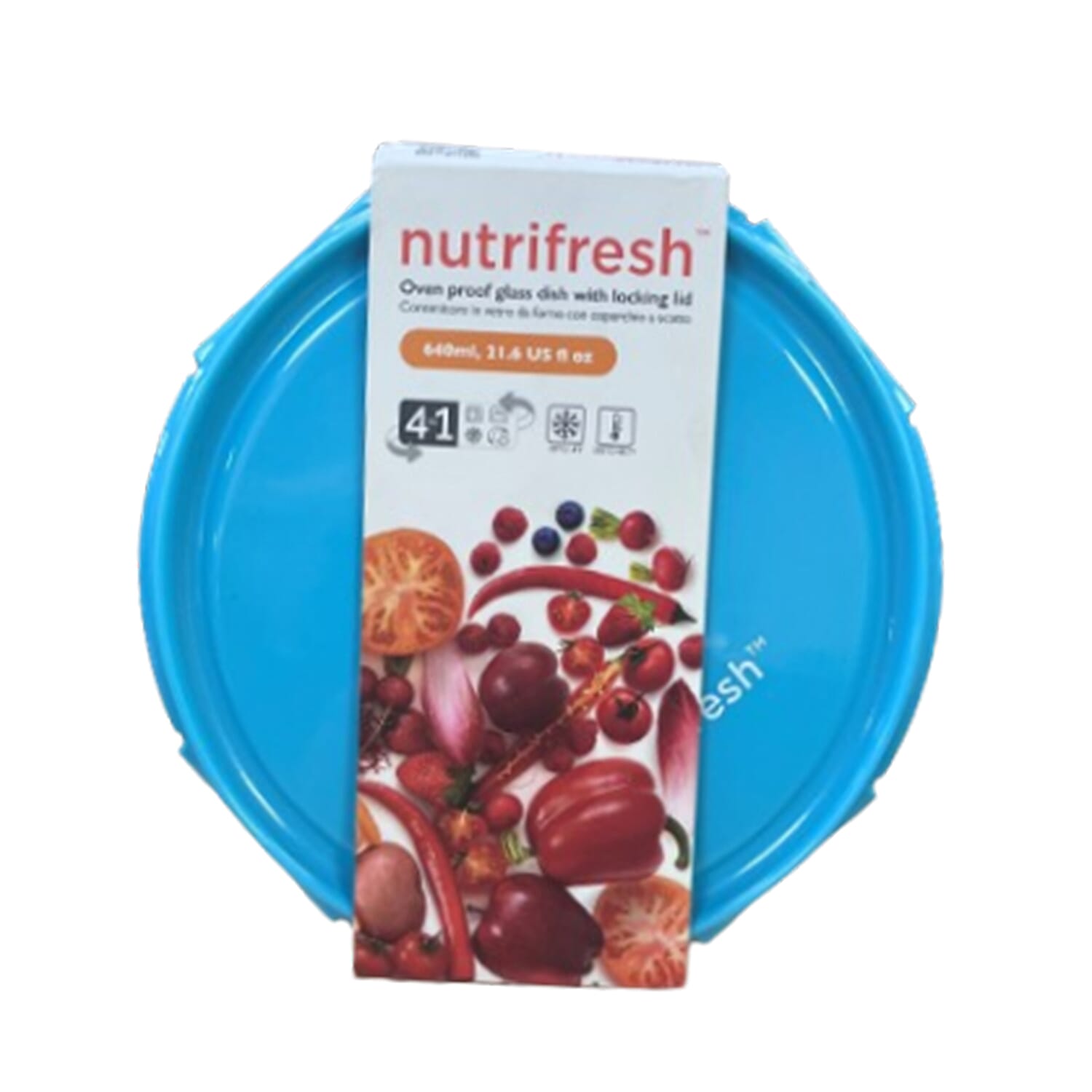 Set of 2 Nutrifresh Food Storage Container with Lid - (640 Ml)