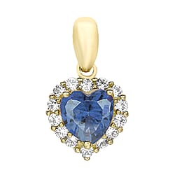 9K Yellow Gold  A   Purple Cubic Zirconia ,  Cubic Zirconia  Pendant 2.49 ct,  Gold Wt. 0.9 Gms  2.490  Ct.