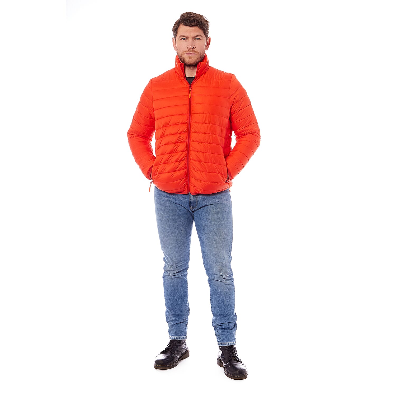 Orange Puffer Jacket - Size M