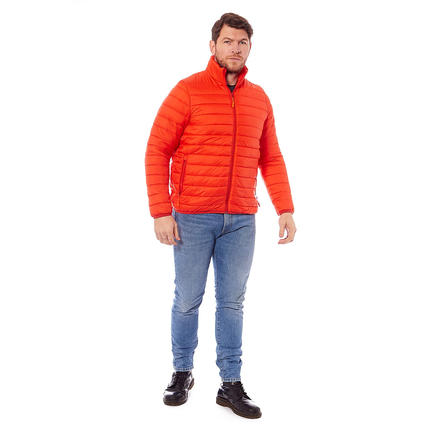 Orange Puffer Jacket - Size M