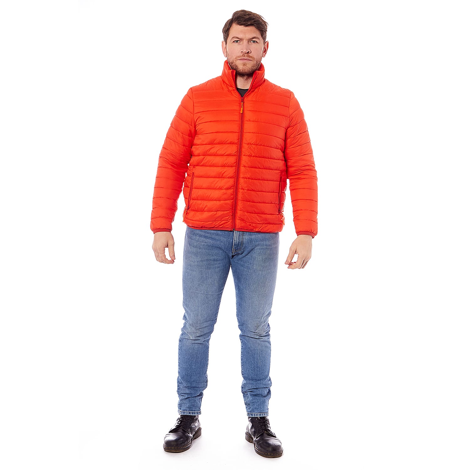 Orange Puffer Jacket - Size M