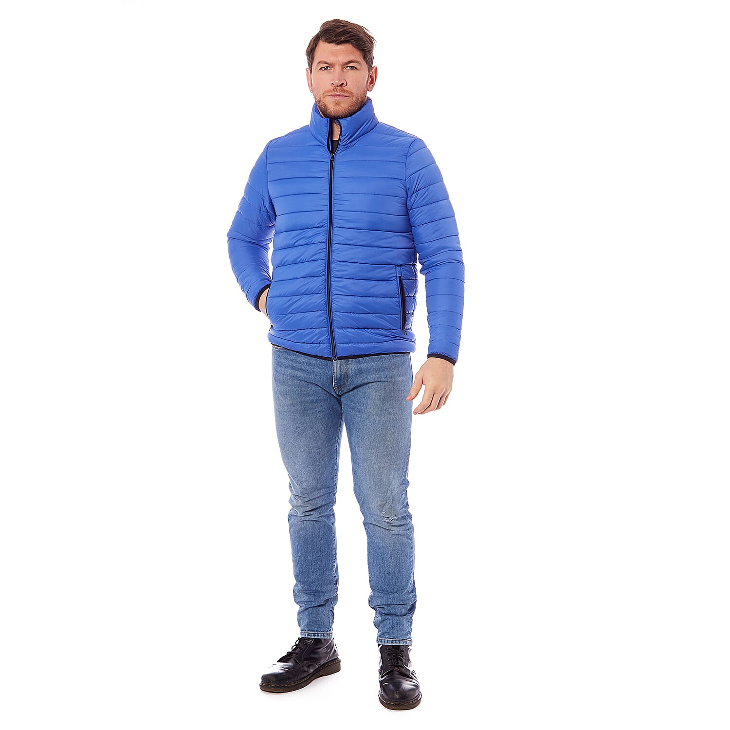 Men's Solid Puffer Jacket