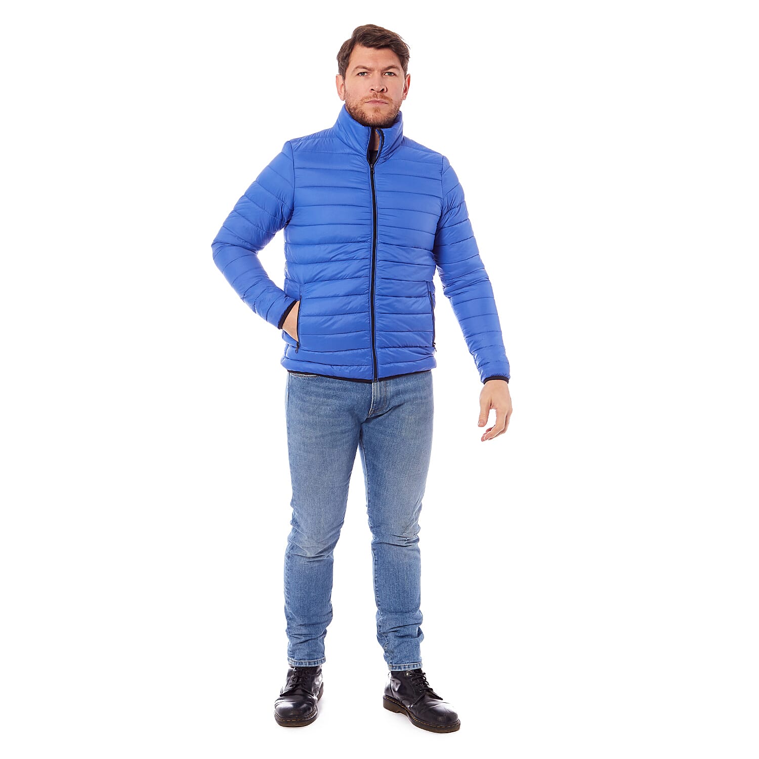 Men's Solid Puffer Jacket