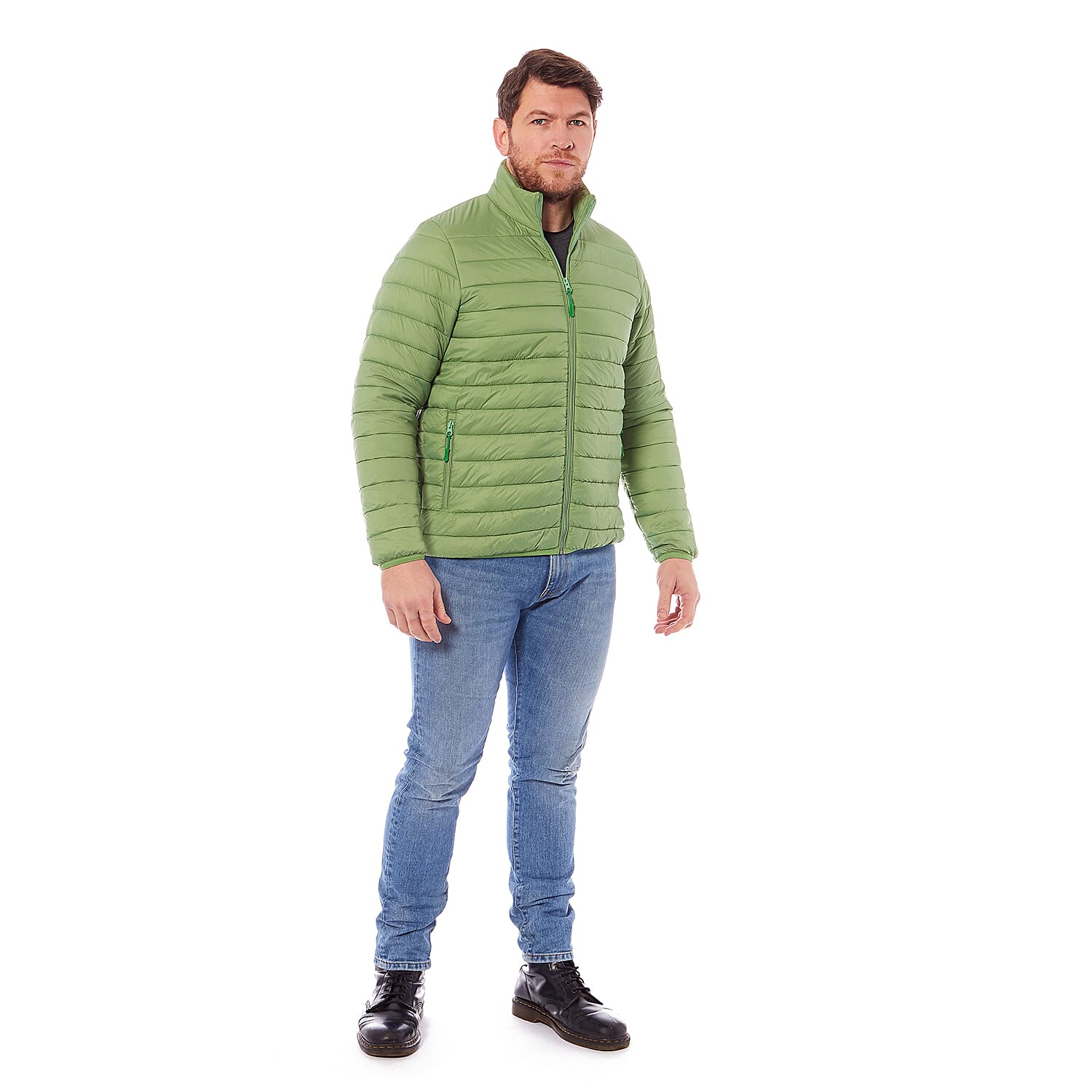 Men's Solid Puffer Jacket