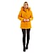  Padded Puffer Jacket with Faux Fur Hood Coat - Ruby Red