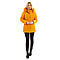  Padded Puffer Jacket with Faux Fur Hood Coat - Ruby Red